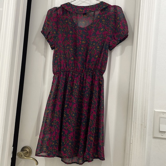 Navy Patterned vintage style dress by I love H81 size Small - Picture 9 of 10